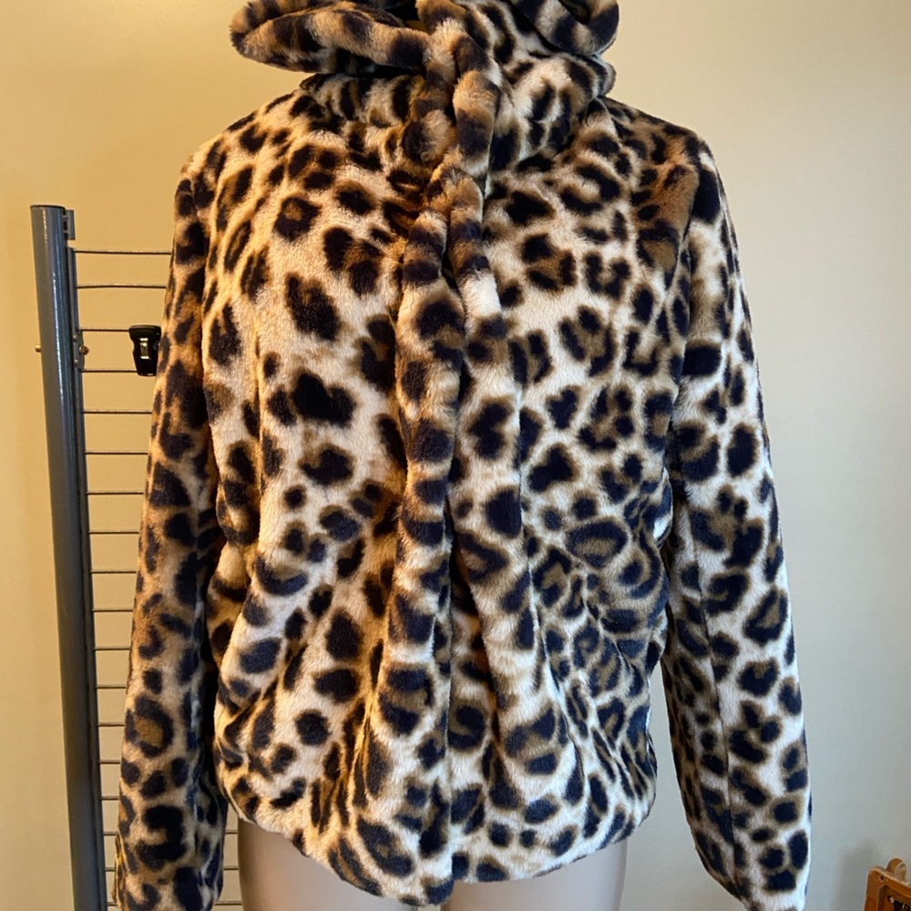 Eesome Animal Print Teddy Jacket